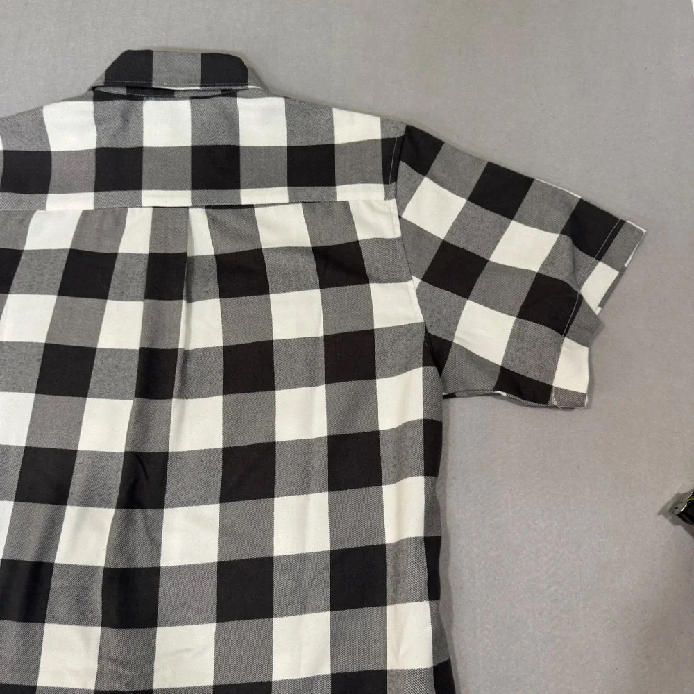 Dixxon Flannel Company Pinnacle Shirt Mens LT Black White Buffalo Check Custom